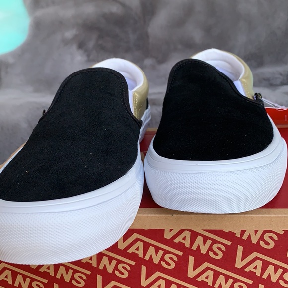 VANS SLIP ON PRO SHAKE JUNT BLACK/GOLD MENS - Picture 12 of 16